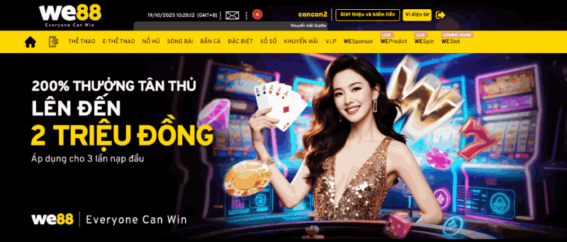 thưởng nạp tiền We88
