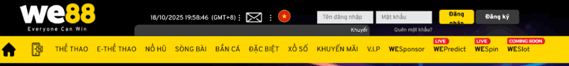 trang chủ đăng nhập We88